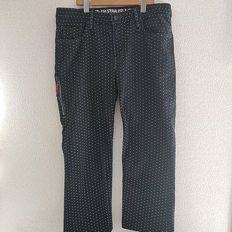 ドットデニムパンツ(W34)　M-0011