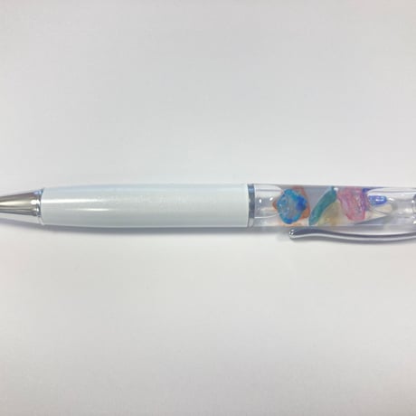 太めハーバリウムボールペン (white)