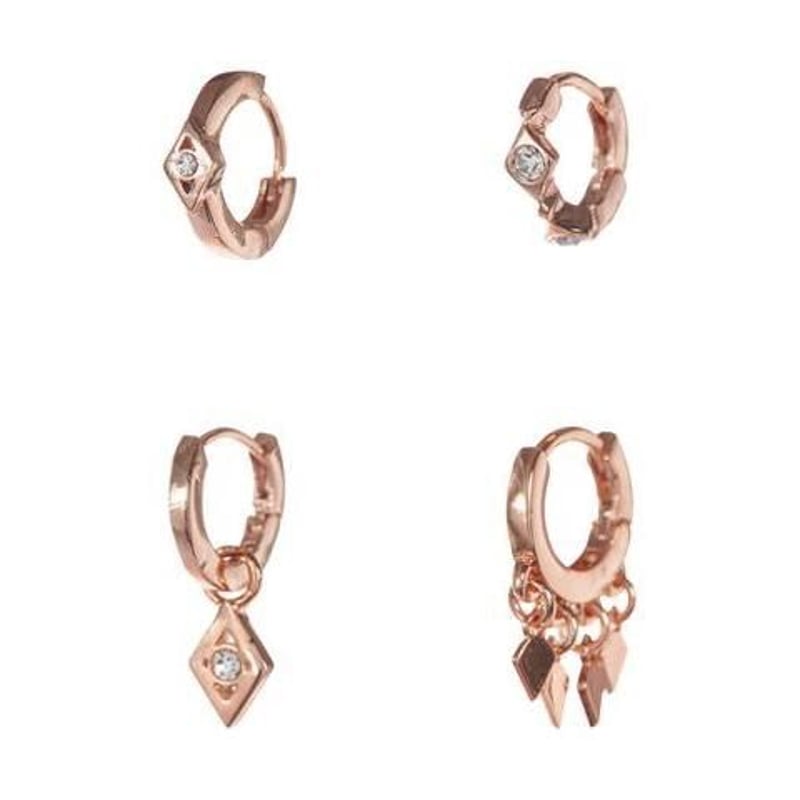 Luv AJ イビルアイフープハギーズピアス・ローズゴールド