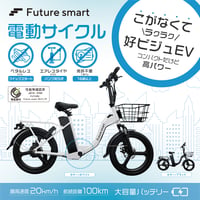 Future smart 20インチ（特定小型原動機付自転車）保安基準適合性能等取得 保安部品標準装備