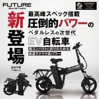 【新発売】FUTURE SMART MINI 14インチ（特定小型原動機付自転車）保安基準適合性能等取得 保安部品標準装備