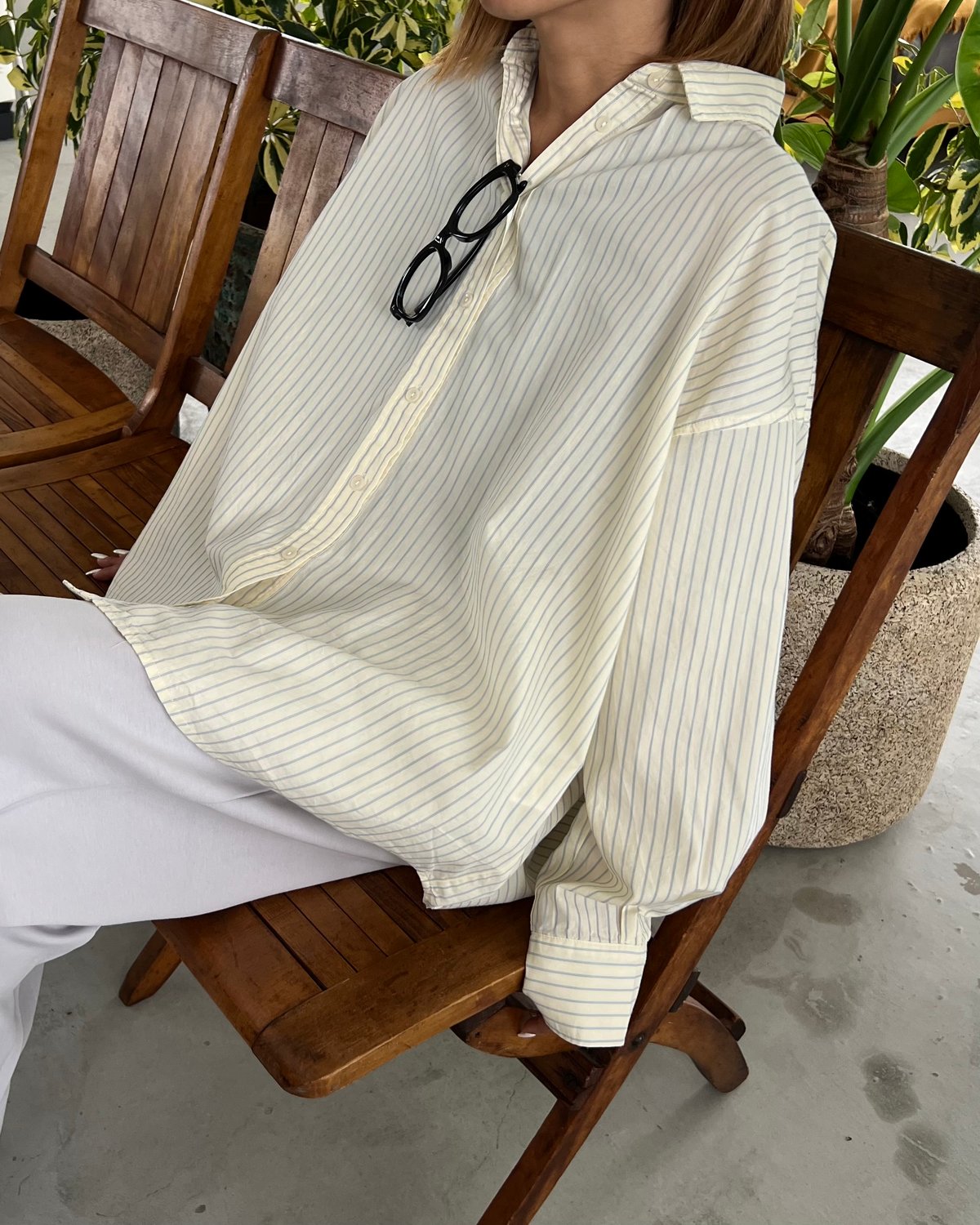 dobby stripe over shirt | owndaily