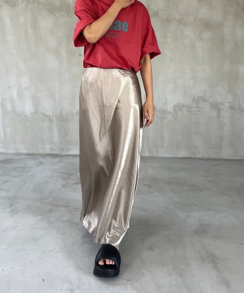 vintage satin skirt/3color | owndaily