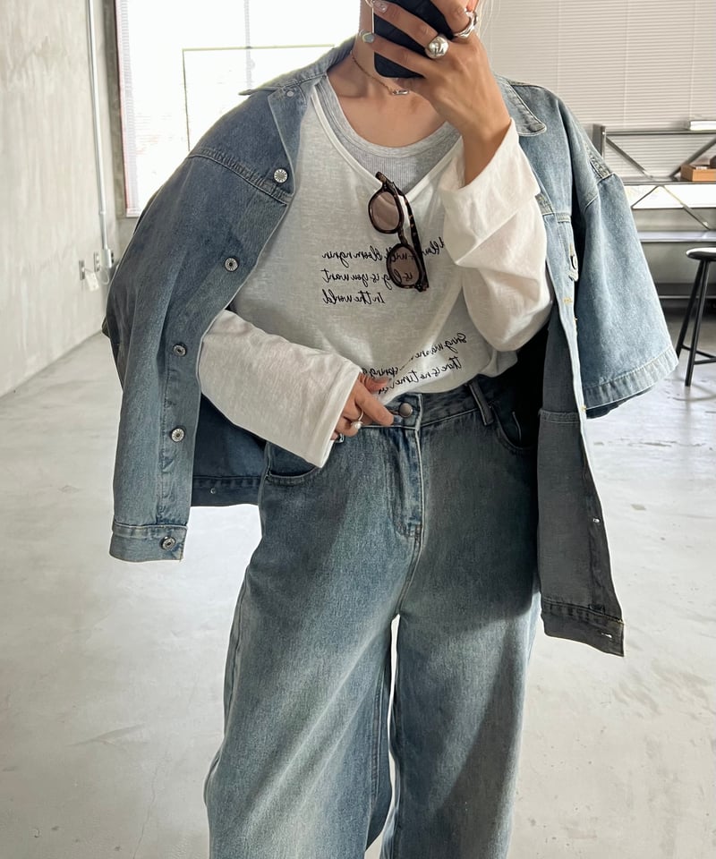 トップス OHOToRO Silhouette Sheer T-Shirt sheer clear top | OHOTORO