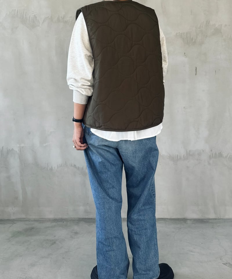 SZ blockprints QUILTED 臭い VEST POPPY ベスト M