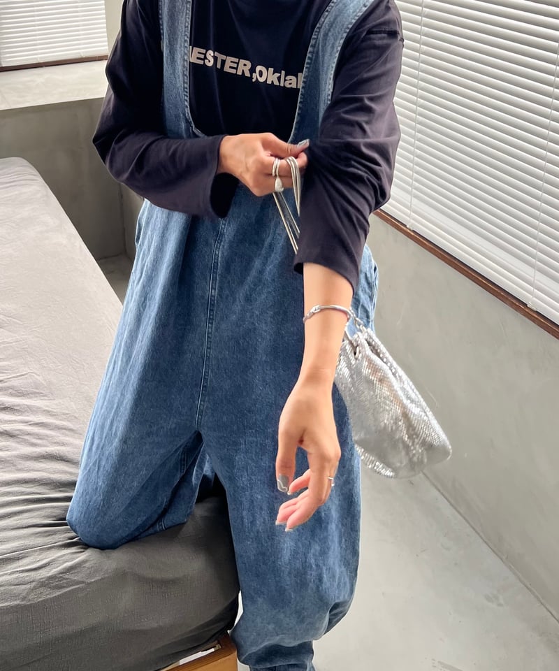 curve denim salopette | owndaily