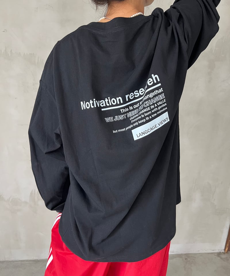 一部予約】back logo over long-T/3color | owndaily