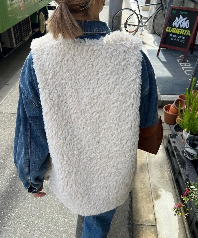 ルプコ Fluffy eco fur vest レディース｜毛皮・ファーコート