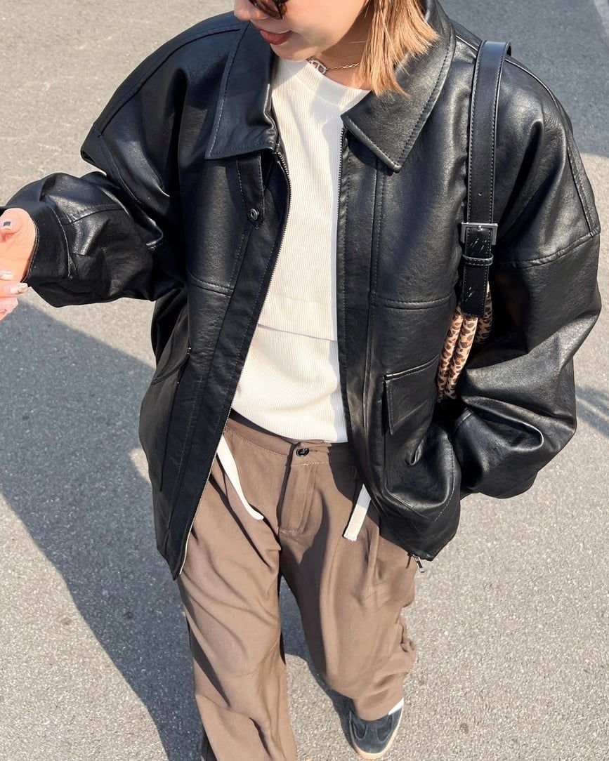 kae bonny ecoレザージャケット