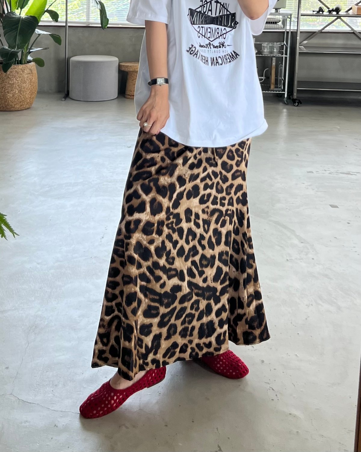 leopard loose skirt/2color | owndaily