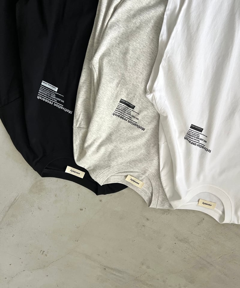 everyone luxury cotton back logo ロンT everyone luxury cotton back logo ロンT