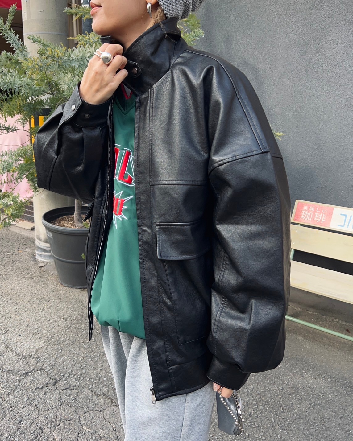 kae bonny ecoレザージャケット kae bonny ecoレザージャケット kae bonny ecoレザージャケット