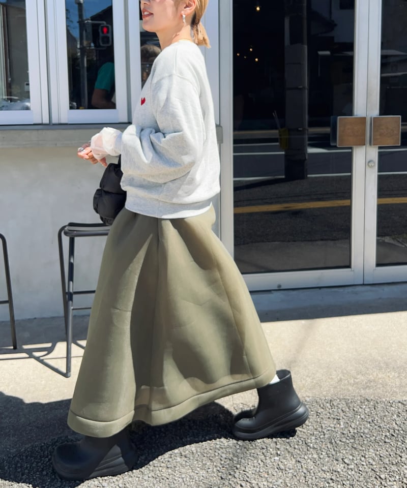sheer layered flare skirt | owndaily
