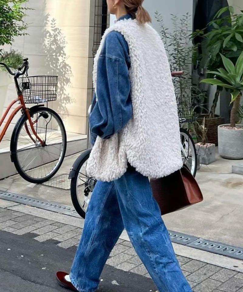 ルプコ Fluffy eco fur vest レディース｜毛皮・ファーコート