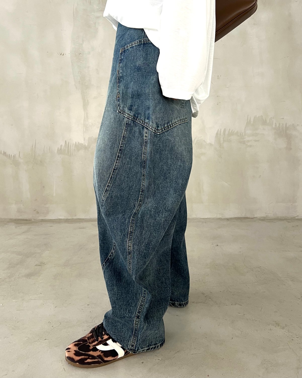 curve denim pants お値下げ不可 big pocket curve denim pants | owndaily