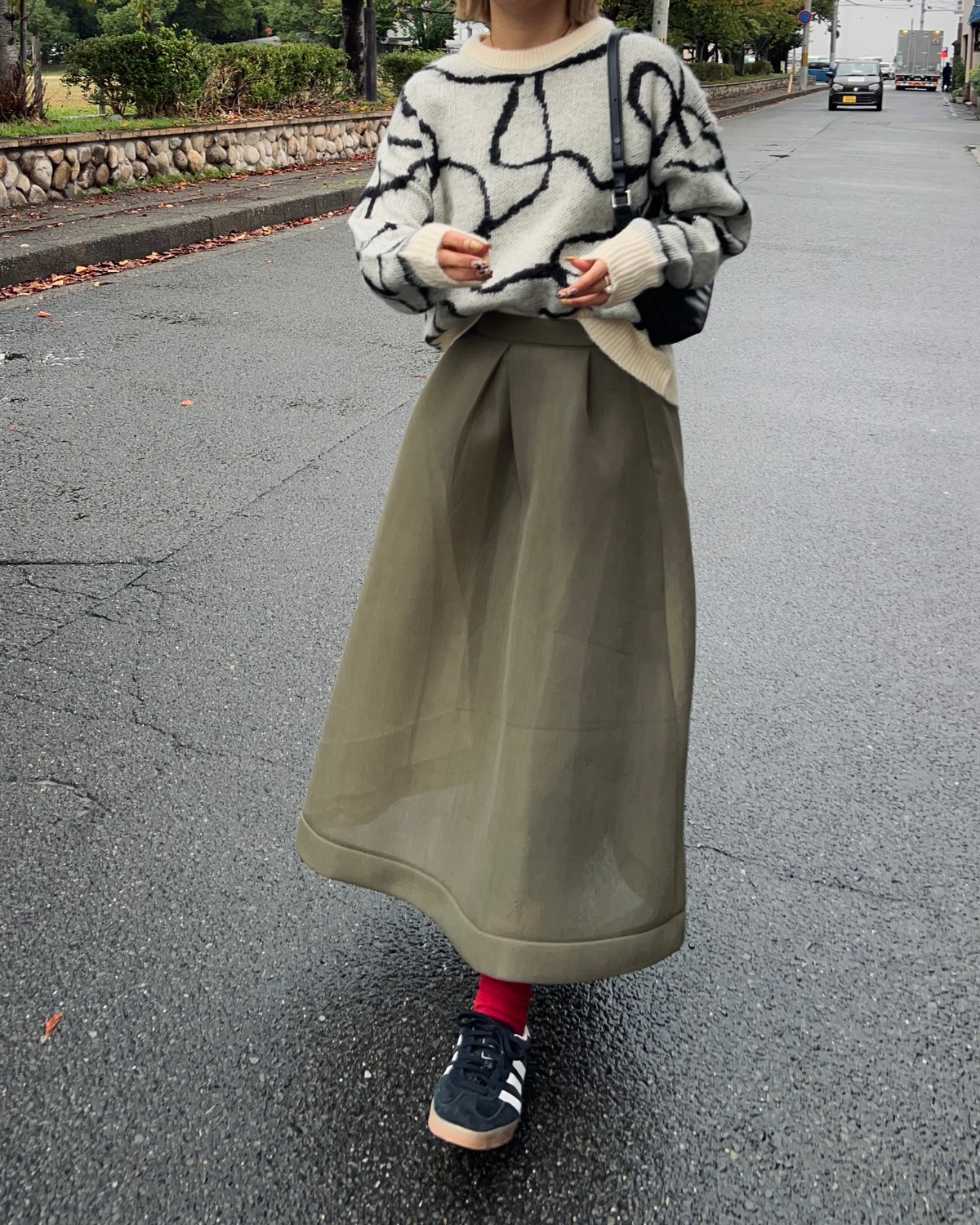 sheer layered flare skirt | owndaily