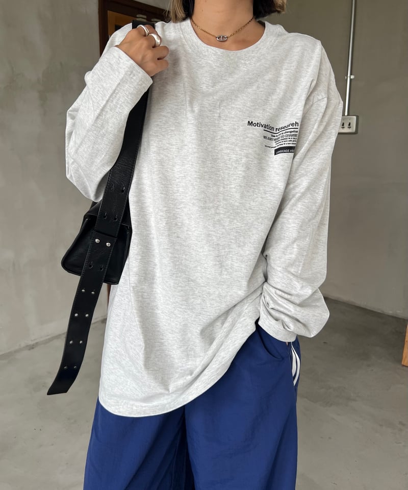 everyone luxury cotton back logo ロンT everyone luxury cotton back logo ロンT - メルカリ