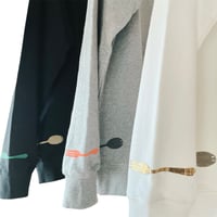 カトラリー柄シルクスクリーンプリントトレーナー