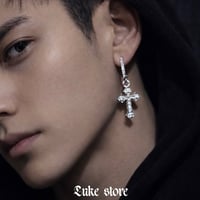 luxury cross earrings 1peace