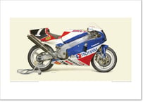 A2/B2規格サイズ愛蔵版プリント  1993 KAWASAKI ZXR-7 Ito Ham Racing Kawasaki / #3209130HQ