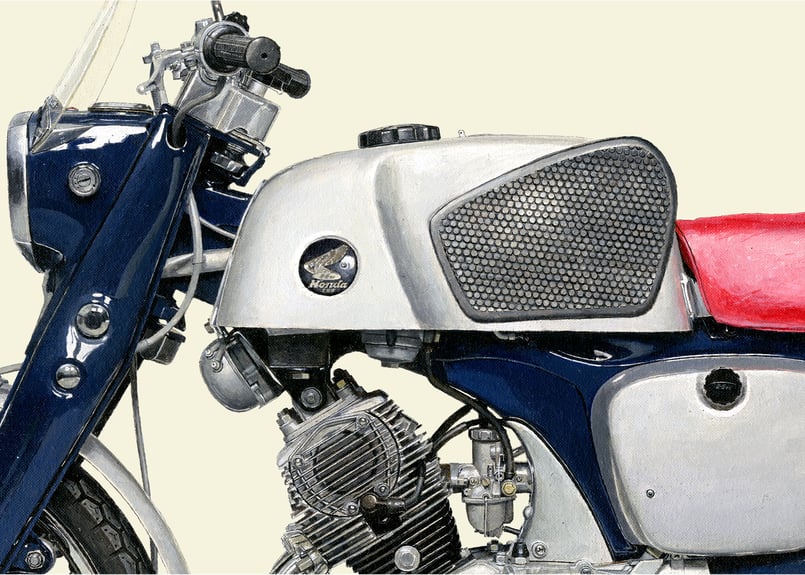A2/B2規格サイズ愛蔵版プリント 1959 Honda CB95 Super Sport