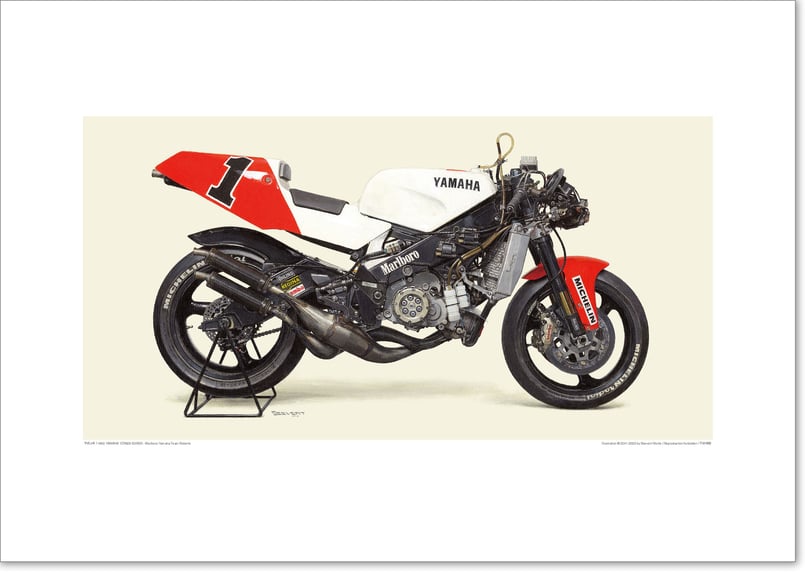A2規格サイズ愛蔵版プリント 1992 YAMAHA YZR500 (0WE0) - Marl