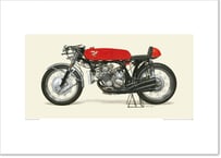 A2規格サイズ愛蔵版プリント 1966-67 Honda RC166 / #2101027HQ