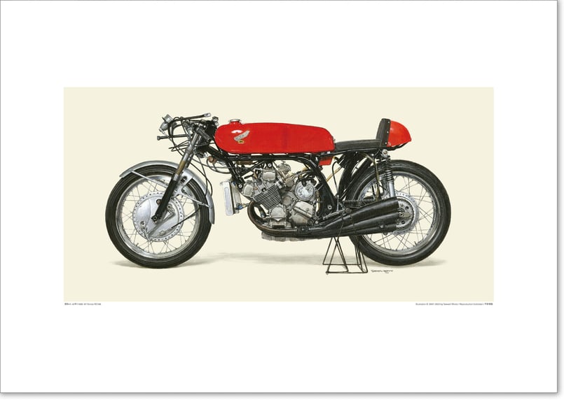 A2規格サイズ愛蔵版プリント 1966-67 Honda RC166 / #2101027HQ