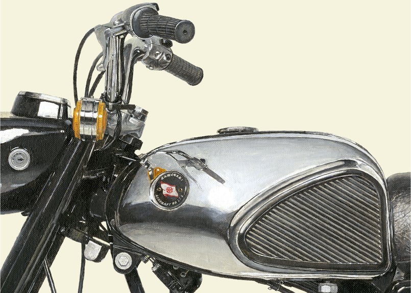 A2/B2規格サイズ愛蔵版プリント 1962 KAWASAKI 125 B8 / #3005