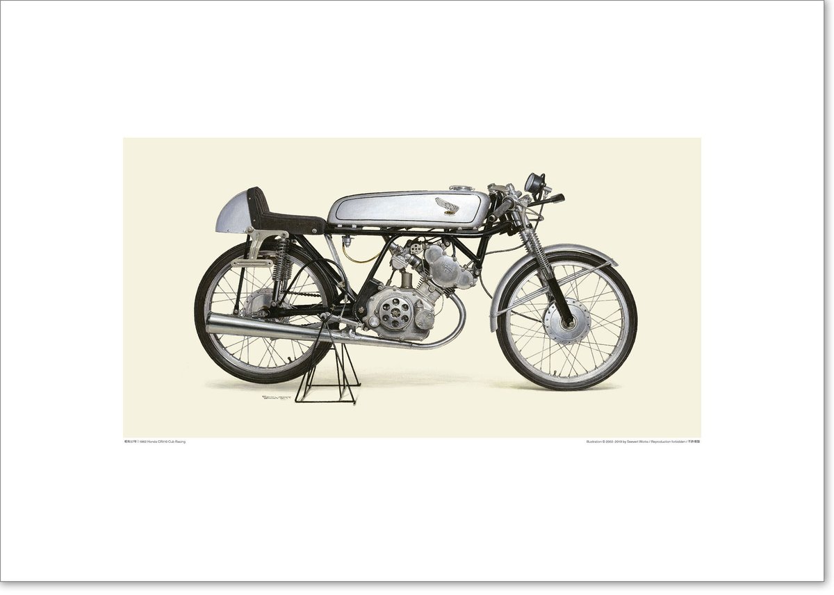 Honda CR110 CUB RACING 1/10スケールモデル ホンダ CR110 カブ レーシング (1962/レッド) (ミニカー) - ホビー