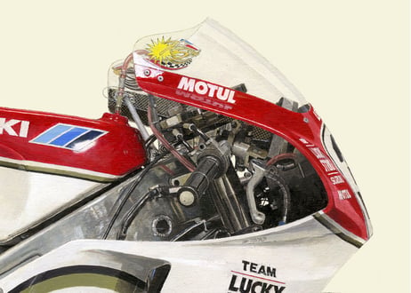 A2/B2規格サイズ愛蔵版プリント 1993 SUZUKI RGV-Γ500 (XR79) - Team Lucky Strike Suzuki / #2901121HQ