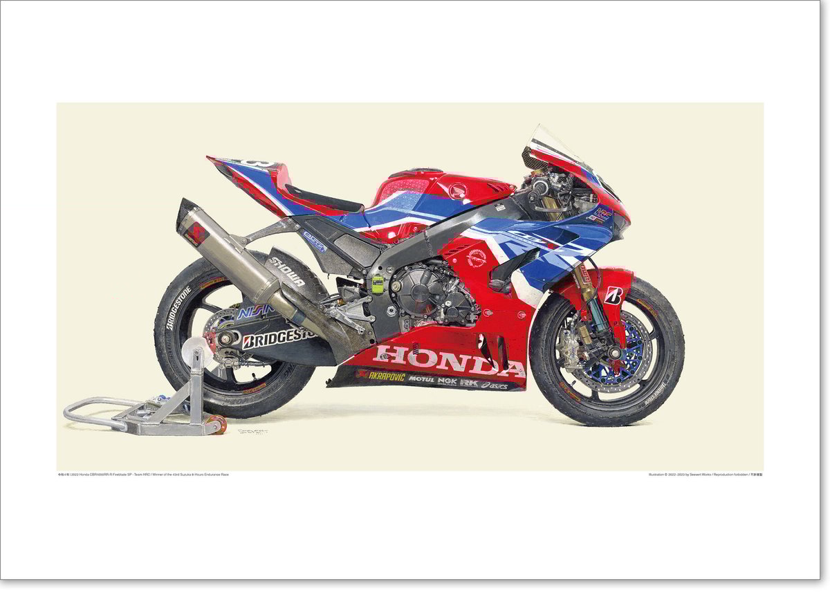 A2/B2規格サイズ愛蔵版プリント 2022 Honda CBR1000RR-R Firebl