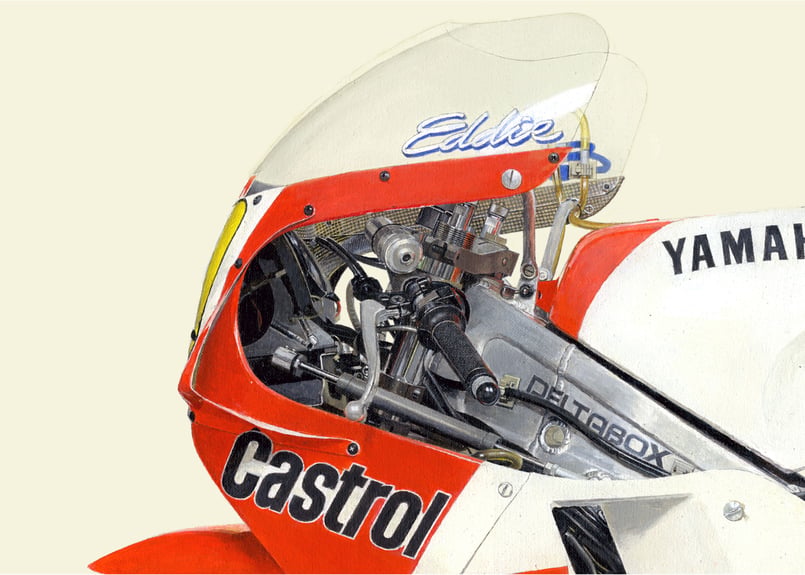 IAN　906045 詳細お写真2枚目掲載 A2/B2規格サイズ愛蔵版プリント 1986 YAMAHA YZR500 (0W81) - M
