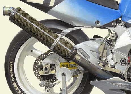 A2/B2規格サイズ愛蔵版プリント  1990 YAMAHA YZF750 (0WB7) - Shiseido Tech21 Racing Team / #3310136HQ