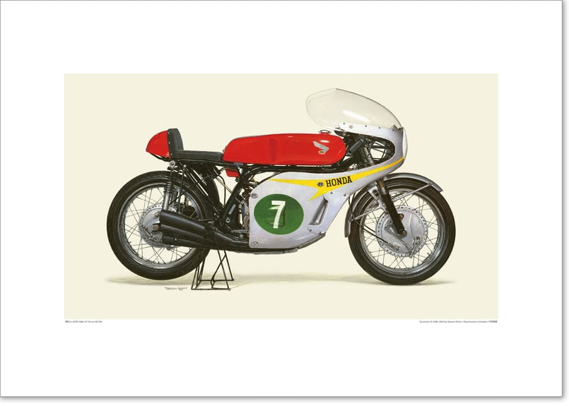 A2規格サイズ愛蔵版プリント 1966-67 Honda RC166 *Fully cowle