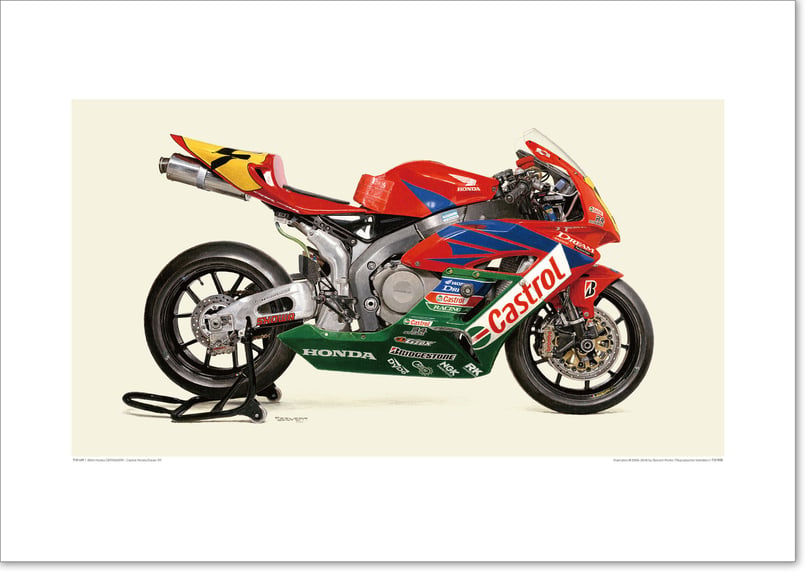 A2規格サイズ愛蔵版プリント 2004 Honda CBR1000RR - Castrol