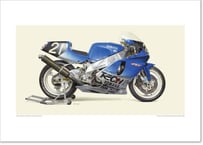 A2/B2規格サイズ愛蔵版プリント  1990 YAMAHA YZF750 (0WB7) - Shiseido Tech21 Racing Team / #3310136HQ