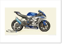 A2/B2規格サイズ愛蔵版プリント 1993 KAWASAKI ZXR-7 Ito Ham