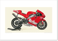 A2規格サイズ愛蔵版プリント 2002 YAMAHA YZR-M1 / Marlboro Yamaha Team / #2101077HQ