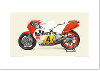 A2規格サイズ愛蔵版プリント 1983 YAMAHA YZR500 (0W70)-Marlboro Yamaha Team Agostini  / #2508106HQ