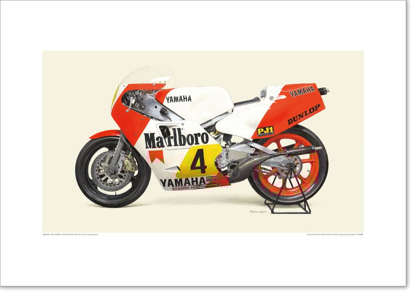 A2規格サイズ愛蔵版プリント 1983 YAMAHA YZR500 (0W70)-Marlbo