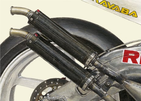 A2/B2規格サイズ愛蔵版プリント 1993 SUZUKI RGV-Γ500 (XR79) - Team Lucky Strike Suzuki / #2901121HQ