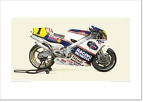 A2規格サイズ愛蔵版プリント 1989 Honda NSR500 (NV0H) - Team Kanemoto Rothmans Honda / #2101064HQ