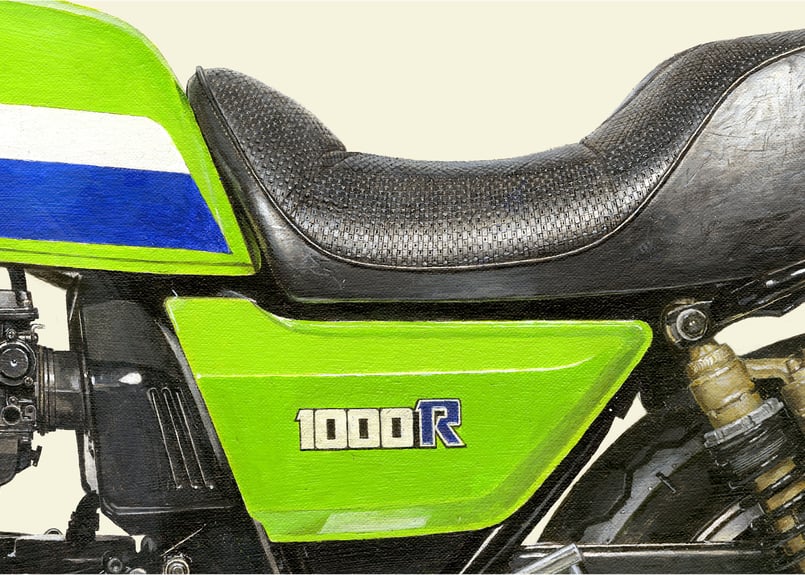A2/B2規格サイズ愛蔵版プリント 1982 KAWASAKI KZ1000R (R1) 北米