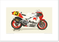 A2規格サイズ愛蔵版プリント 1988 YAMAHA YZR500 (0W98) - Marlboro Yamaha Team Agostini / #2101063HQ