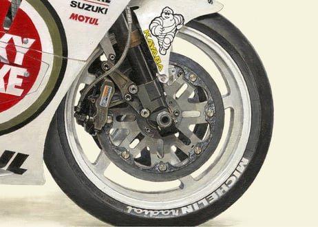 A2/B2規格サイズ愛蔵版プリント 1993 SUZUKI RGV-Γ500 (XR79) - Team Lucky Strike Suzuki / #2901121HQ
