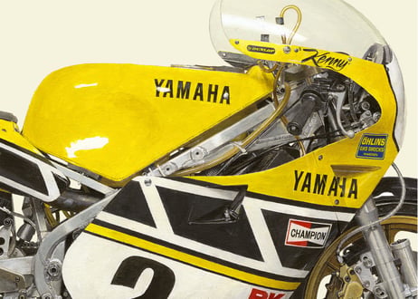 A2/B2規格サイズ愛蔵版プリント   1984 YAMAHA YZR700 (0W69) / #3310135HQ