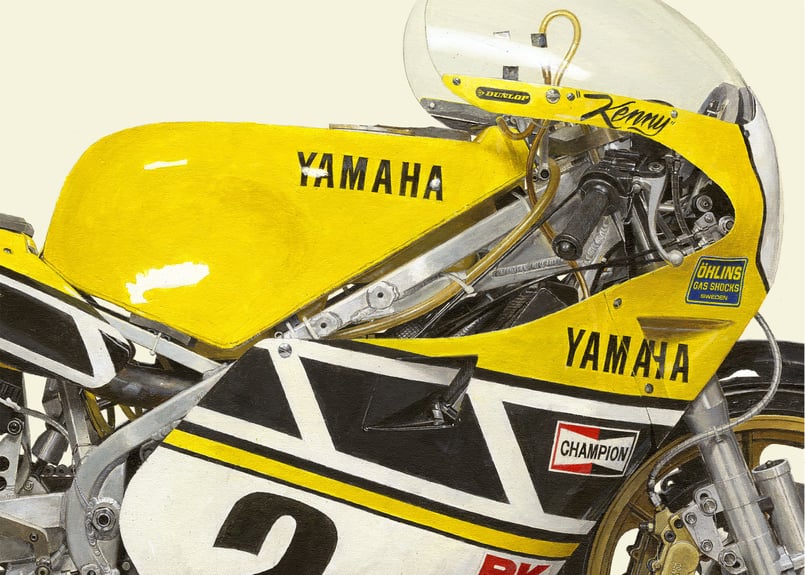 ヤマハ　A3R A2/B2規格サイズ愛蔵版プリント 1984 YAMAHA YZR700 (0W69) /