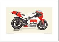 A2規格サイズ愛蔵版プリント 1992 YAMAHA YZR500 (0WE0) - Marlboro Yamaha Team Roberts *Fully cowled / #2304092HQs
