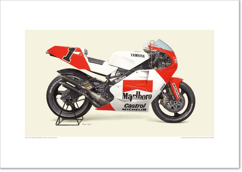 A2規格サイズ愛蔵版プリント 1992 YAMAHA YZR500 (0WE0) - Marl